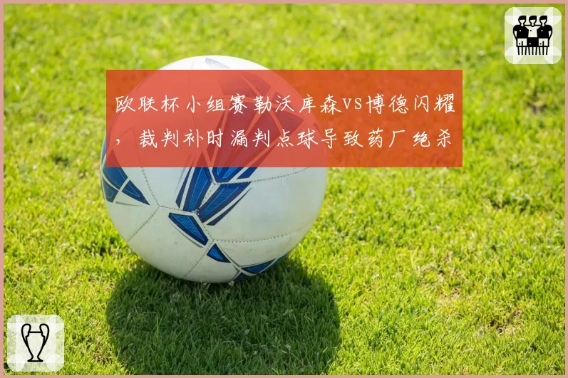 欧联杯小组赛勒沃库森vs博德闪耀，裁判补时漏判点球导致药厂绝杀被吹引球迷骚乱